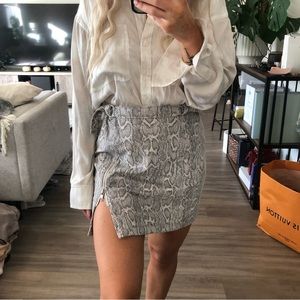 Free people vegan leather mini skirt